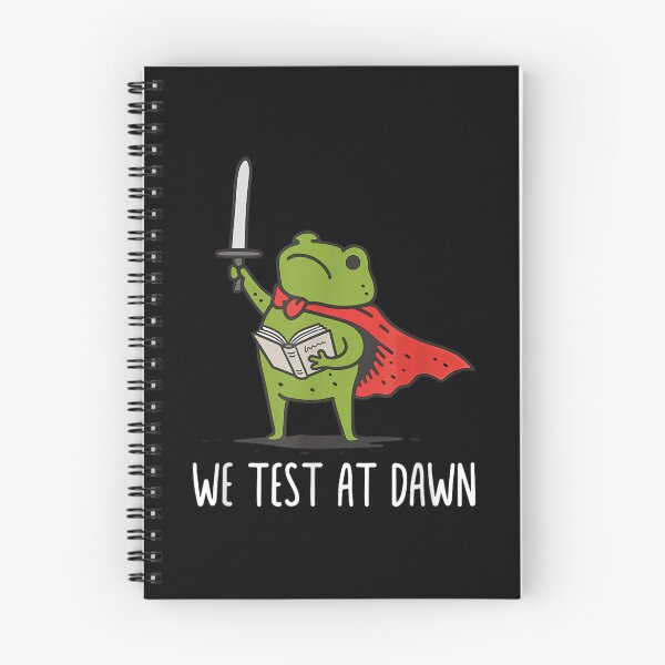 Item preview, We Test At Dawn Funny Warrior Frog Knight Reading Book Motivation designed and sold by StanaLuis.