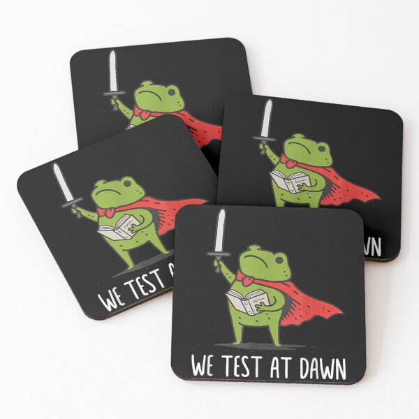 Item preview, We Test At Dawn Funny Warrior Frog Knight Reading Book Motivation designed and sold by StanaLuis.