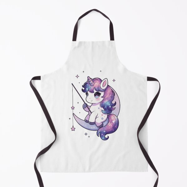 Item preview, Adorable Kawaii Unicorn Fishing for Stars on the Moon | Magical Fantasy Galaxy Dream Art designed and sold by stylishdzign.