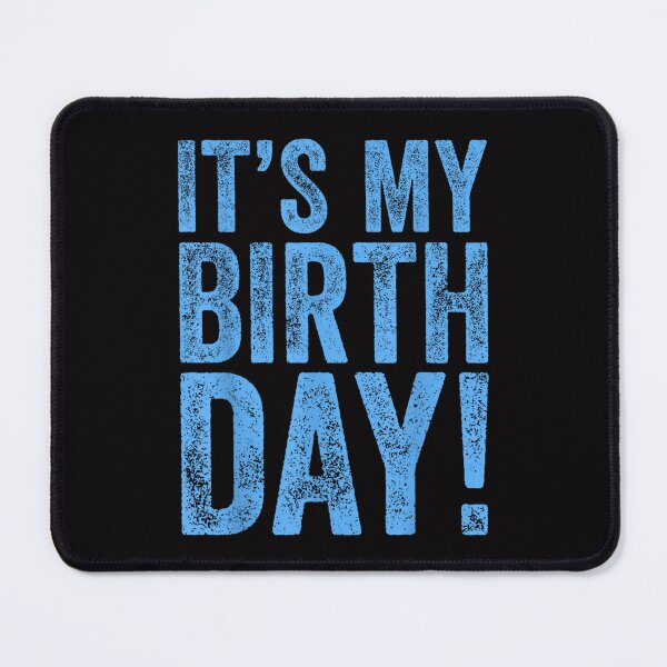 Item preview, Vintage It's My Birthday Blue Distressed designed and sold by randomslife.