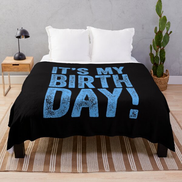 Item preview, Vintage It's My Birthday Blue Distressed designed and sold by randomslife.