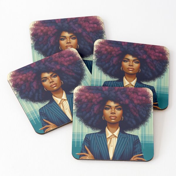 Item preview, Boss Afro Queen – Confident Curvy Girl Street Style designed and sold by IslandQuoteShop.