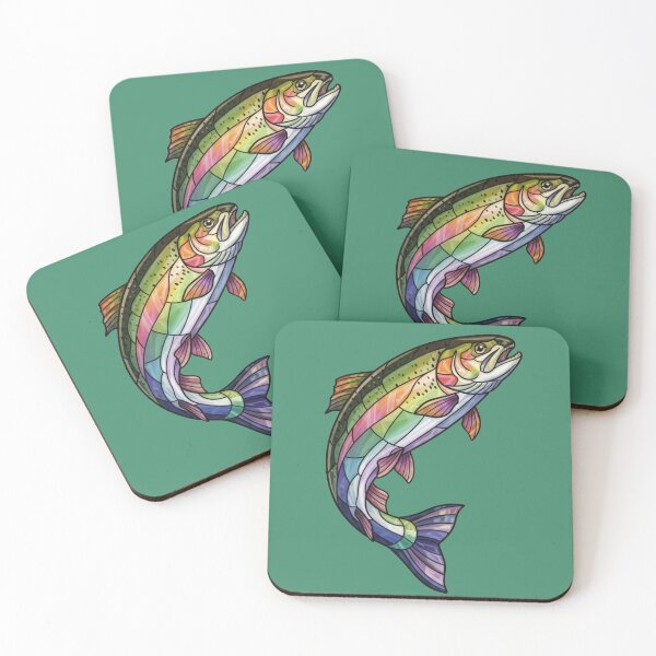 Item preview, Stained Glass Rainbow Trout designed and sold by Too Kool Designing .