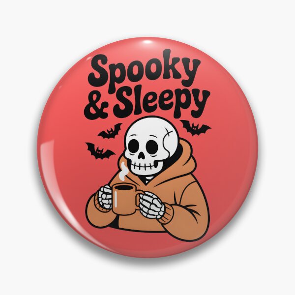 Item preview, Spooky & Sleepy Skeleton Drinking Coffee – Cute Funny Halloween T-Shirt designed and sold by Raw Tigers.