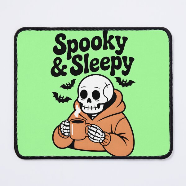 Item preview, Spooky & Sleepy Skeleton Drinking Coffee – Cute Funny Halloween T-Shirt designed and sold by Raw Tigers.