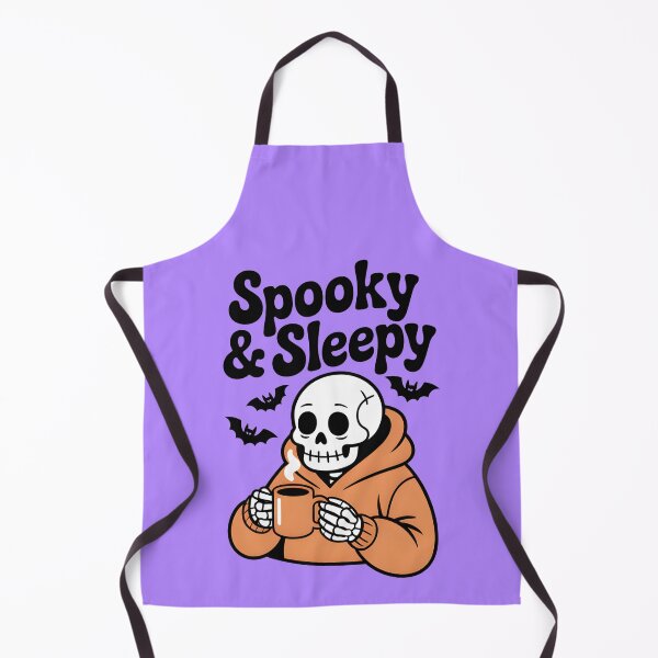 Item preview, Spooky & Sleepy Skeleton Drinking Coffee – Cute Funny Halloween T-Shirt designed and sold by Raw Tigers.