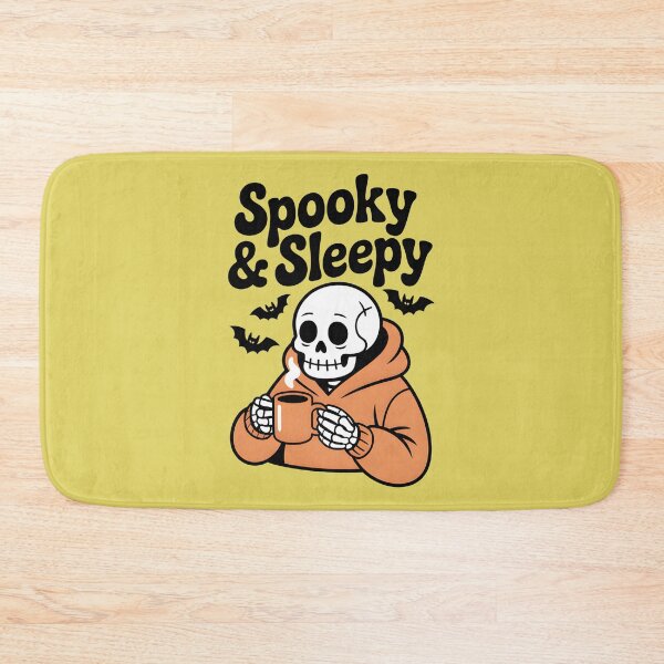Item preview, Spooky & Sleepy Skeleton Drinking Coffee – Cute Funny Halloween T-Shirt designed and sold by Raw Tigers.
