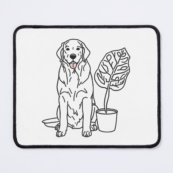 Item preview, Golden Retriever & Fiddle Leaf Fig | Urban Jungle Pet Art designed and sold by NavyB7480.