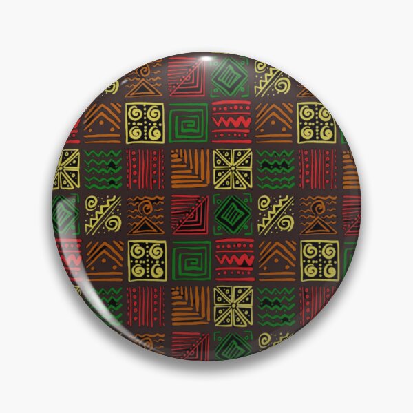 Item preview, Vibrant African Adinkra Tribal Mudcloth Pattern designed and sold by TZAR WORKS.