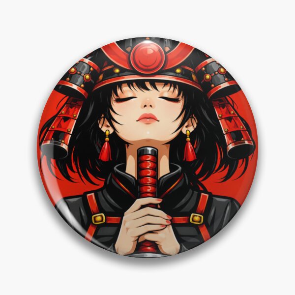 Item preview, Japanese Female Samurai Warrior with Sun designed and sold by Ora-kuro.