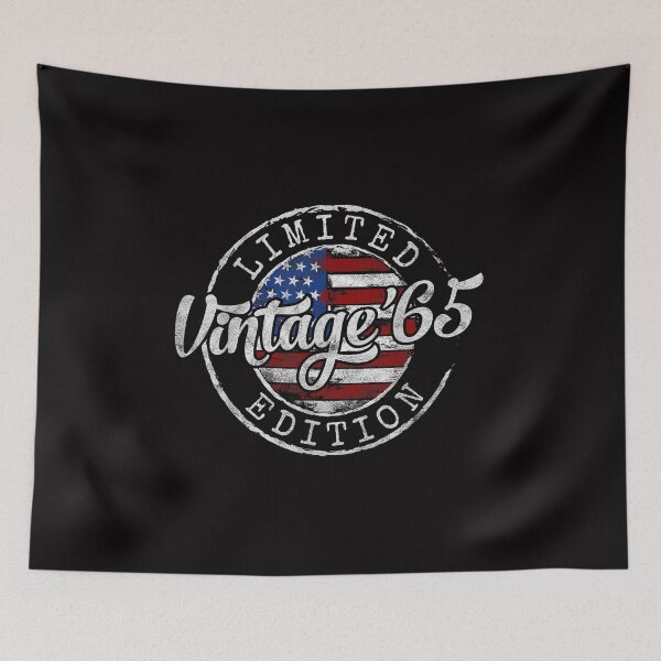 Item preview, Vintage 1965 Limited Edition Patriotic USA Flag Birthday designed and sold by randomslife.
