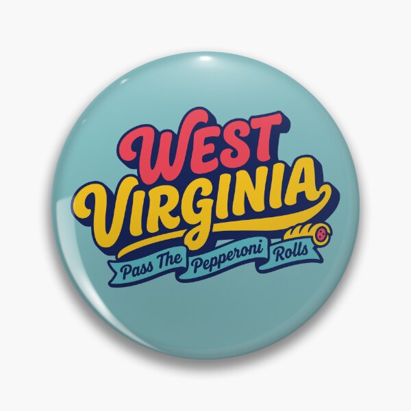 Item preview, West Virginia Retro Script Pepperoni Rolls Vintage Americana Style designed and sold by Cozy-Old-Pub.