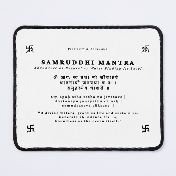 Item preview, Samruddhi Mantra – Abundance as Natural as Water Finding Its Level designed and sold by InevitableAum.