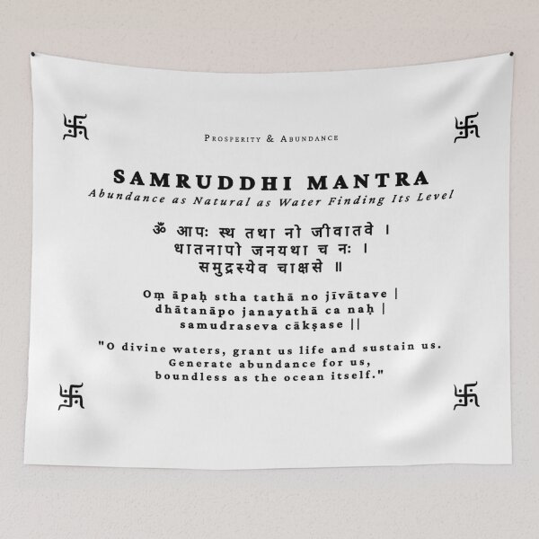 Item preview, Samruddhi Mantra – Abundance as Natural as Water Finding Its Level designed and sold by InevitableAum.