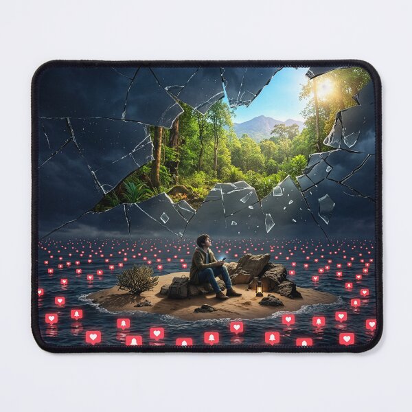Item preview, Surreal Metaphor of Digital Isolation and the Desire to Connect with Nature designed and sold by JaiStudio.