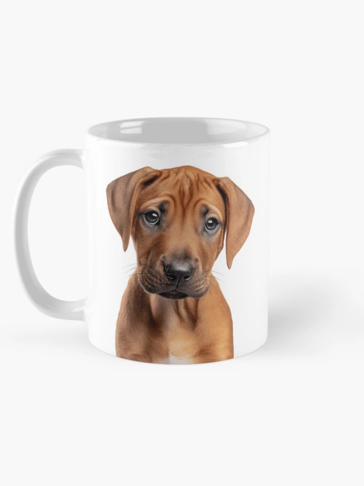 Thumbnail 5 of 6, Coffee Mug, Adorable Rhodesian Ridgeback Pup for Cute Rhodesian Ridgeback puppy lovers designed and sold by LazyOwlStore.