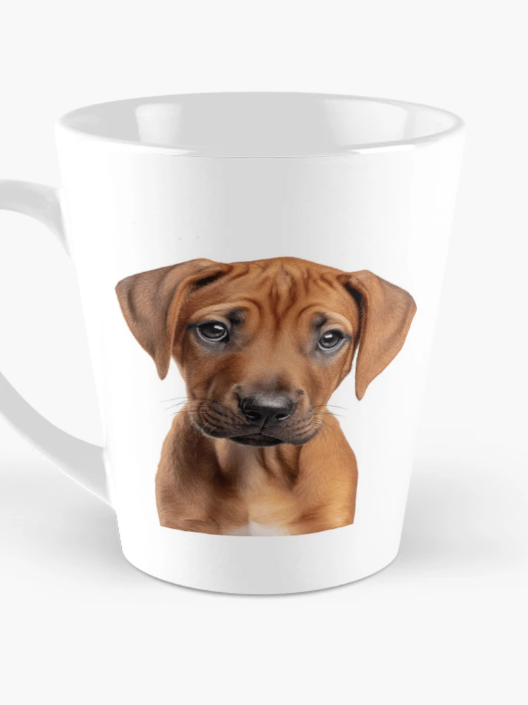 Thumbnail 3 of 4, Coffee Mug, Adorable Rhodesian Ridgeback Pup for Cute Rhodesian Ridgeback puppy lovers designed and sold by LazyOwlStore.