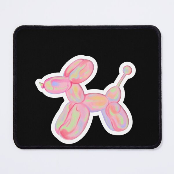 Item preview, Pink Balloon Dog Aesthetic Sticker | Glossy Cute Puppy Art | Y2K Iridescent Dog Design designed and sold by MusePaletteCo.