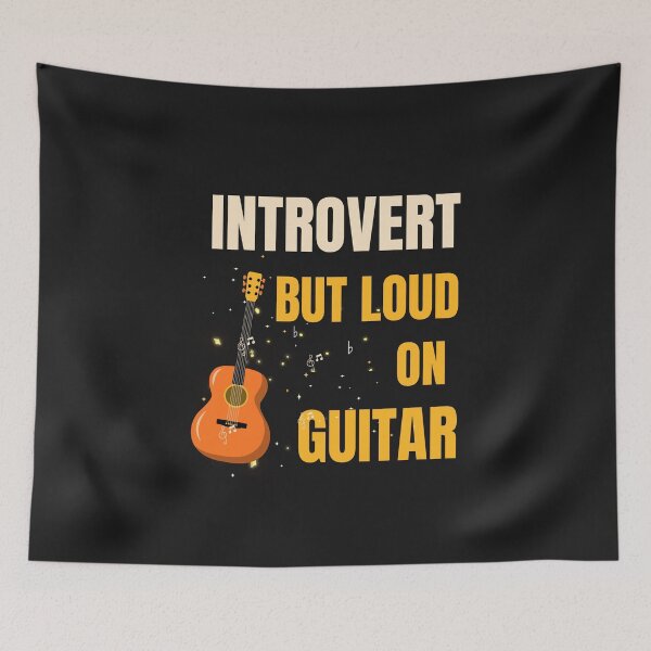 Item preview, Introvert But Loud On Guitar Funny Music Design designed and sold by Joyful-Pixel.