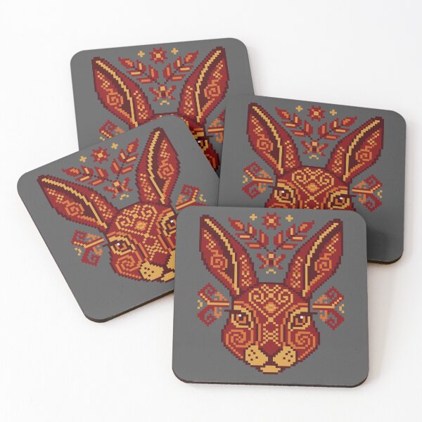Item preview, "Red Hare: The Pixel Magic of Ukrainian Ornament" designed and sold by  BoomPoster.