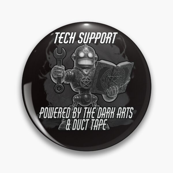 Artikelvorschau, Technischer Support – Unterstützt durch dunkle Künste und Klebeband | Lustiges IT-Shirt | Geek-Geschenk | Programmierer-Humor | Systemadministrator entworfen und verkauft von A-T-H.