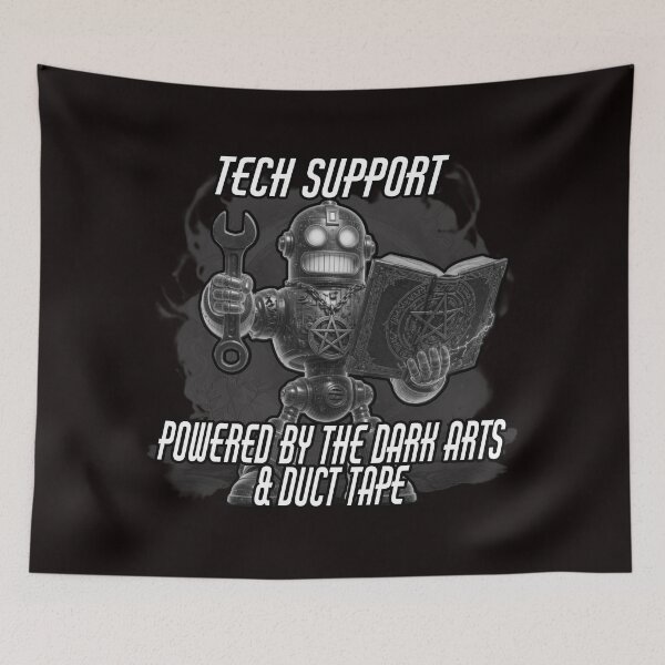 Item preview, Tech Support — Powered by the Dark Arts & Duct Tape | Funny IT Shirt | Geek Gift | Programmer Humor | Sysadmin designed and sold by A-T-H.