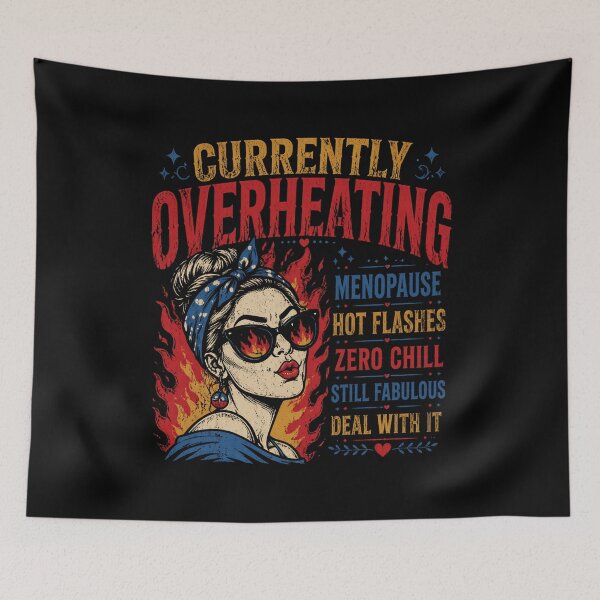 Item preview, Funny Hot Flush Shirt – Currently Overheating Humor Tee designed and sold by IdentityThread.