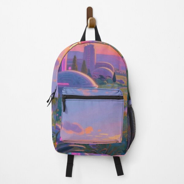 Item preview, Futuristic Sunset City inspired by Alfred Sisley – Neon Light & Dreamy Atmosphere  designed and sold by FotoworldEdel.