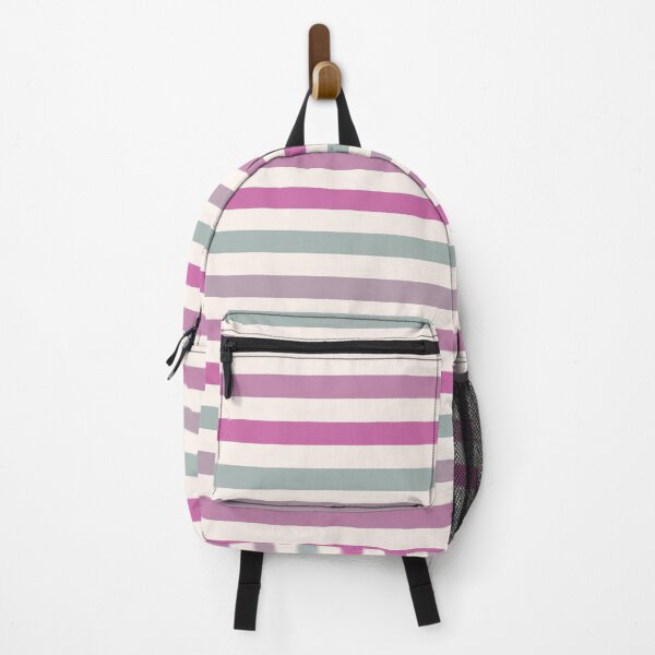 Item preview, Pink, green & seashell horizontal stripes designed and sold by Mint + Midnight.