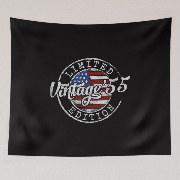 Item preview, Vintage 1955 Limited Edition Patriotic USA Flag Birthday designed and sold by randomslife.