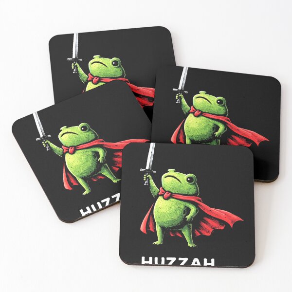 Item preview, Huzzah Frog Knight Funny Medieval Frog Graphic designed and sold by MiALopezArt.