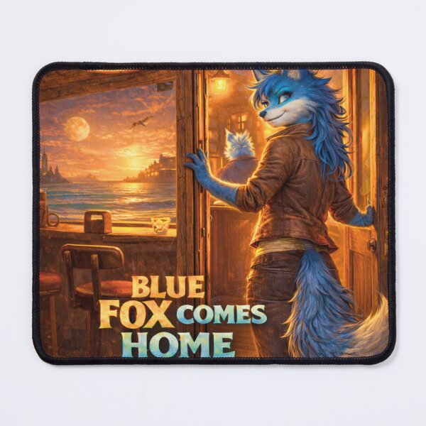 Item preview, Blue Fox Comes Home — Pour Decisions Ember Vale Art designed and sold by A Sinister Sly.