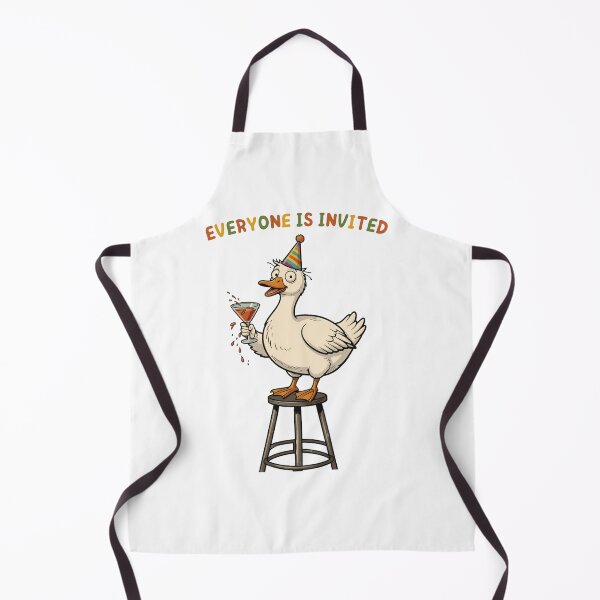 Item preview, Chaos Party Duck - Everyone Is Invited Funny Birthday Sticker designed and sold by ByAnad.