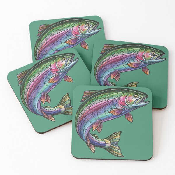 Item preview, Stained Glass Rainbow Trout designed and sold by Too Kool Designing .
