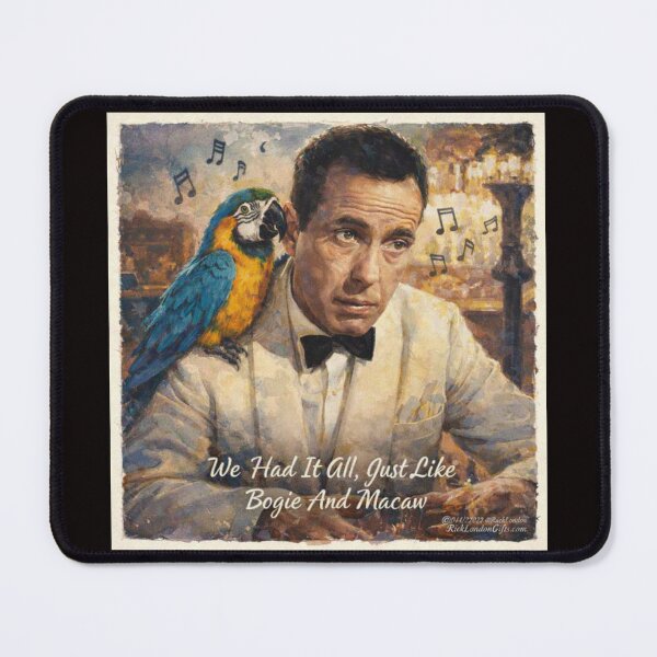 Item preview, Bogie Parody Illustration & The Macaw – Classic Hollywood designed and sold by Rick London Gifts.
