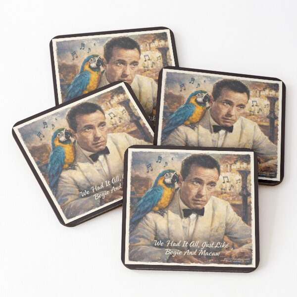 Item preview, Bogie Parody Illustration & The Macaw – Classic Hollywood designed and sold by Rick London Gifts.