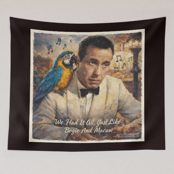Item preview, Bogie Parody Illustration & The Macaw – Classic Hollywood designed and sold by Rick London Gifts.