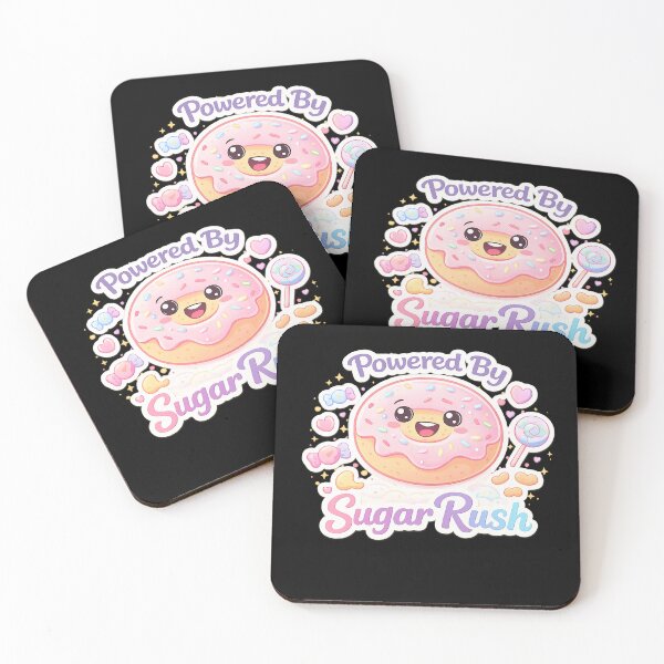 Item preview, Powered By Sugar Rush Funny Sweet Energy Quote designed and sold by ILYASSE1.