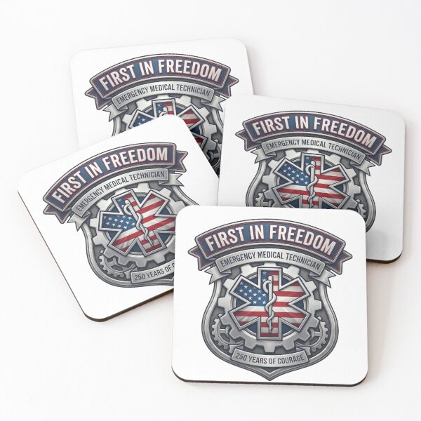 Item preview, First in Freedom – EMT Emergency Medical Technician 250 Years Patriotic USA Design designed and sold by softgraphics.