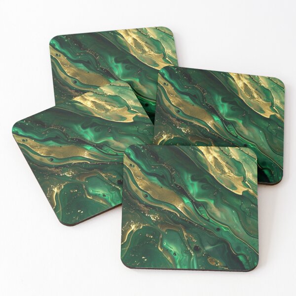 Item preview, Luxury Emerald Green Marble with Molten Gold Swirls designed and sold by Sirin1712.