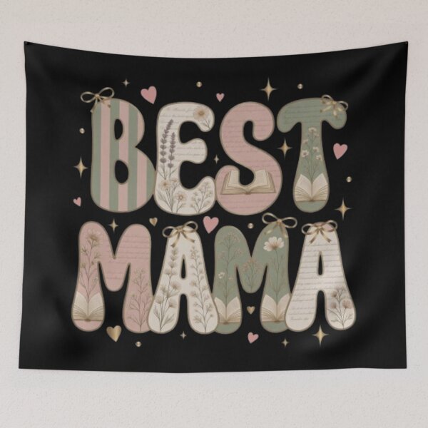 Item preview, Best Mama Bookish Floral Literary Design designed and sold by Syrupulse.