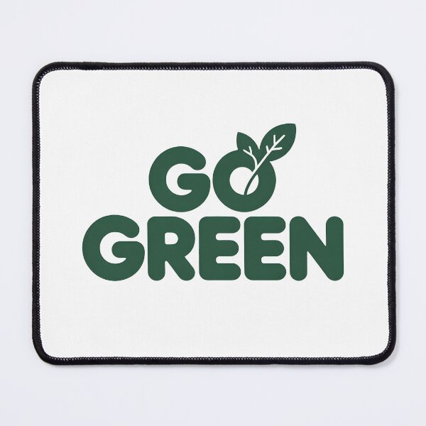 Item preview, Go Green Minimalist Leaf Typography Art designed and sold by Nuvoro Eco Awareness.