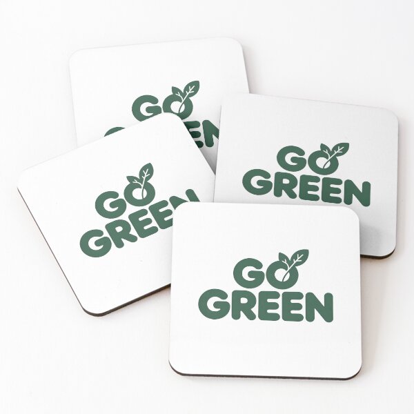 Item preview, Go Green Minimalist Leaf Typography Art designed and sold by Nuvoro Eco Awareness.