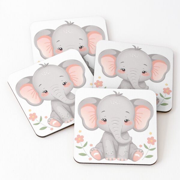 Item preview, Kawaii Elephant Pastel Art - Minimal Soft Animal Design designed and sold by DigitfanStudio.