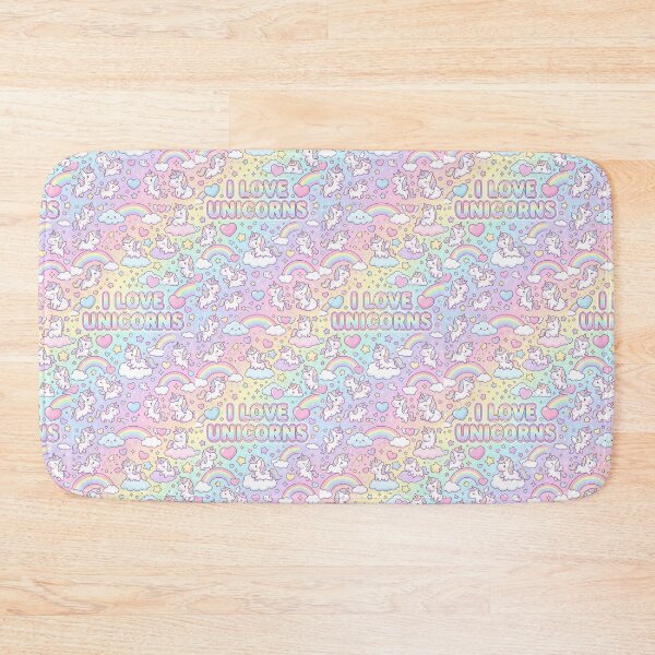 Item preview, I Love Unicorn Kawaii Pattern designed and sold by Itsheartshop.