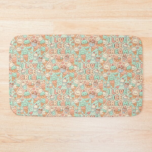 Item preview, I Love Ice Cream Kawaii Pattern designed and sold by Itsheartshop.