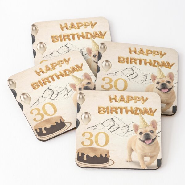 Item preview, French Bulldog 30th Birthday Dog Card designed and sold by GivingJoy.
