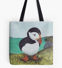 Scottish Puffin (green) Tote Bag