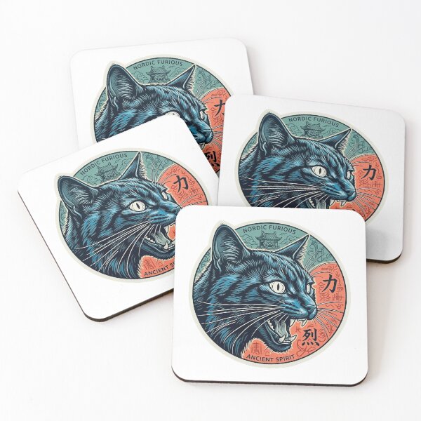 Item preview, Nordic Furious Ancient Spirit Cat Sticker designed and sold by  Artify Lab.