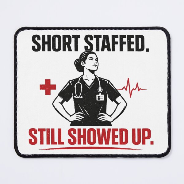 Item preview, Short Staffed Still Showed Up Nurse designed and sold by CoolTShirtDesign.